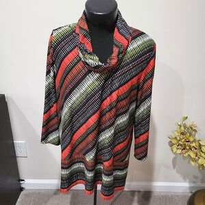 Ruby Rd. Women's tunic, XL, multicolor,cowl neck, soft and cozy, great condition